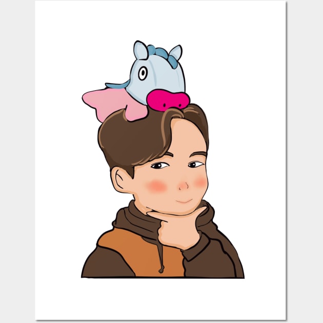 Cute Hobi from bts Wall Art by cutedrivers